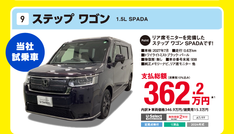 ステップワゴン 1.5L SPADA