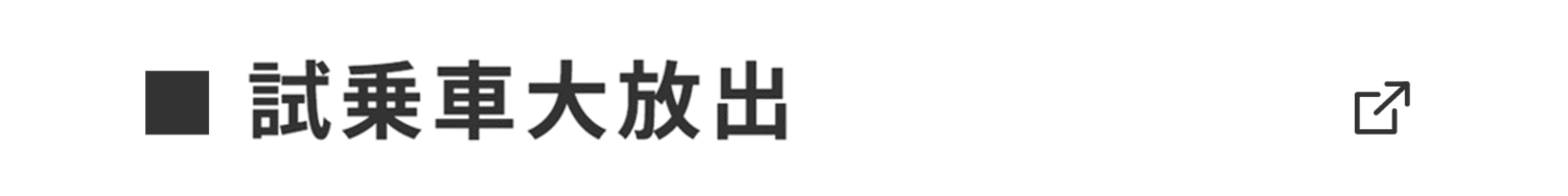 試乗車大放出 SP