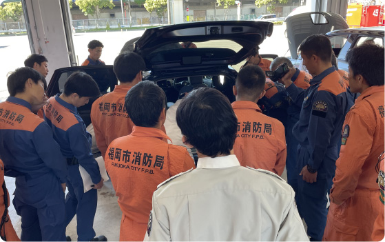 電気自動車(EV)レスキュー講習会